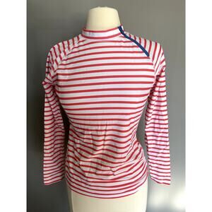 Cabana Life Women's Striped Rash Guard Swim Shirt - M